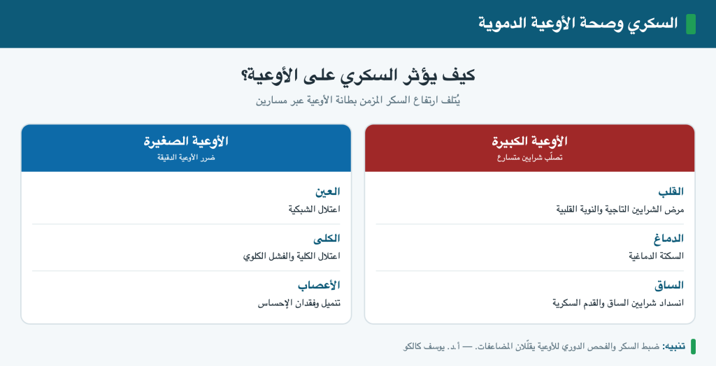 القدم السكرية: تأثير السكري في الأوعية والأعصاب